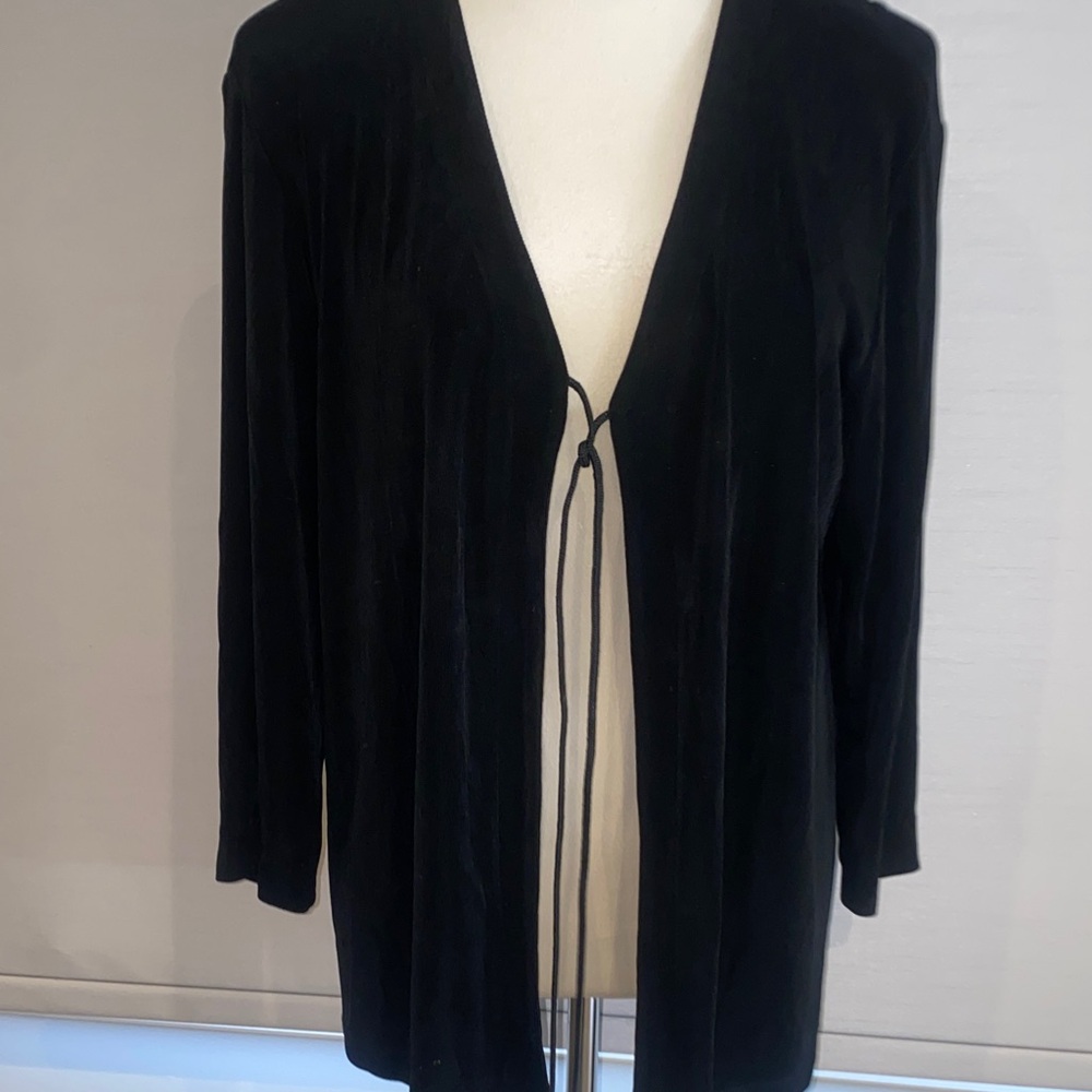 Chico's Black Open Front Cardigan